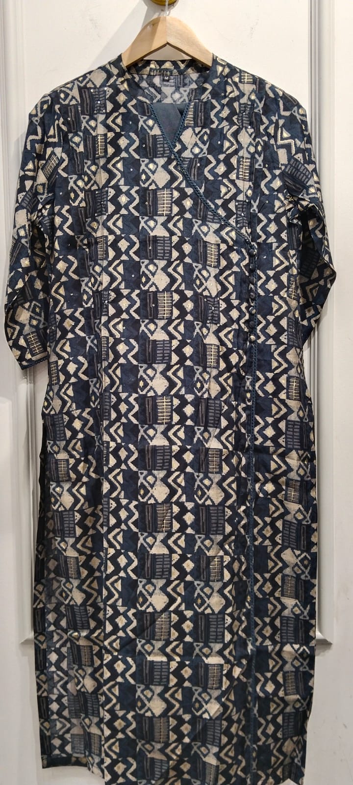 Muslin angrakha kurta pant