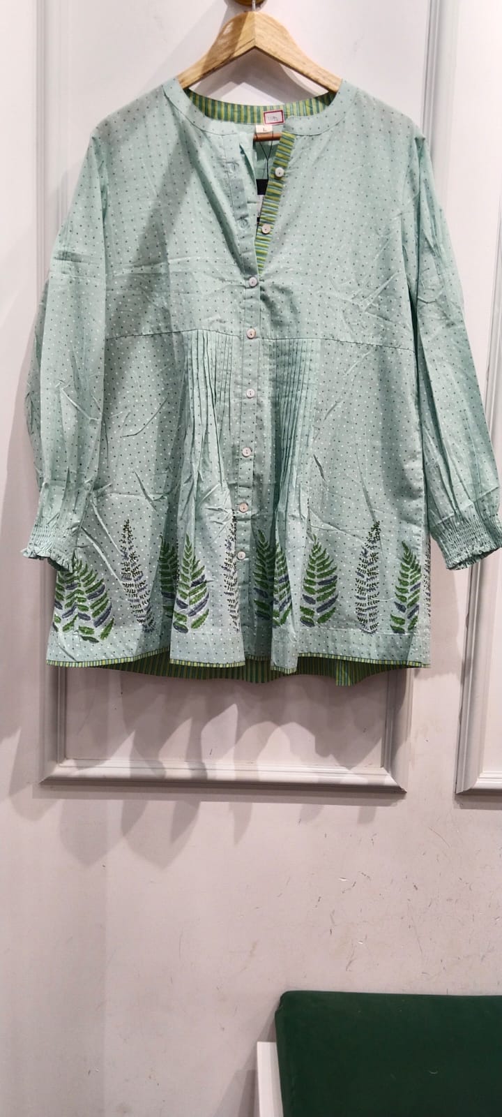 Cotton kurta in see green