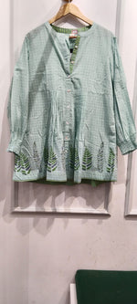 Cotton kurta in see green