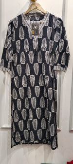 Cotton kurta pant in black