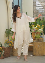 Smart crepe silk kaftan set
