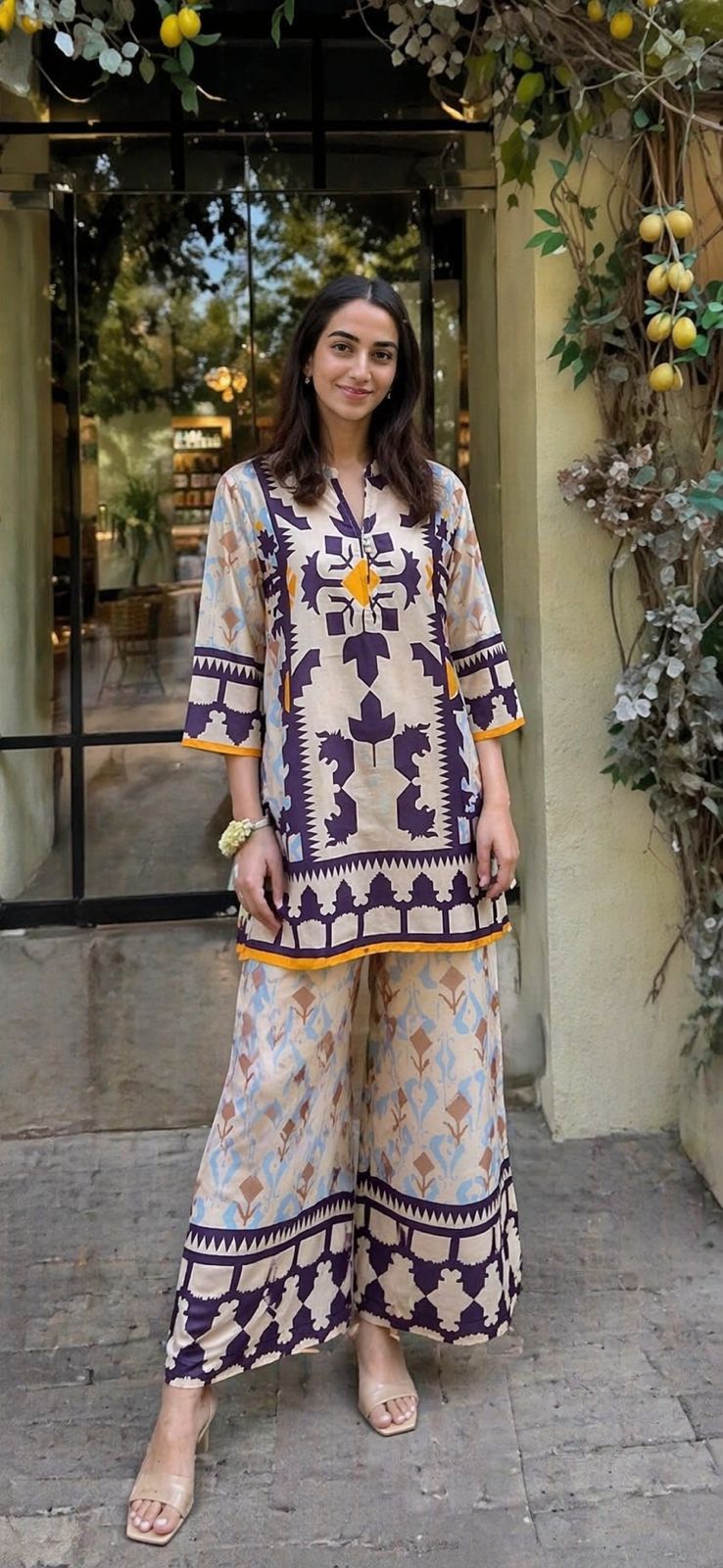 Super pretty linen cotton plazzo set