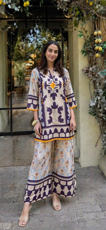 Super pretty linen cotton plazzo set