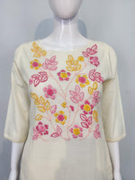 Super pretty cotton fully embroidered suit set