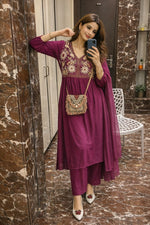 Super pretty liva cotton rayon embroidered suit set