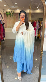 Blue chikankari suit set