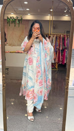 Digital printed designer full sleeeves floral suit set