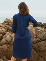 Pretty Kalamkari cotton dress in blue