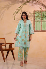 Super pretty cotton with applique work and digital printed pant