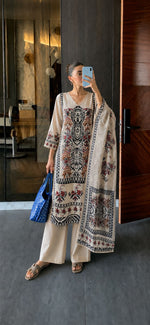 Modern placement linen suit set