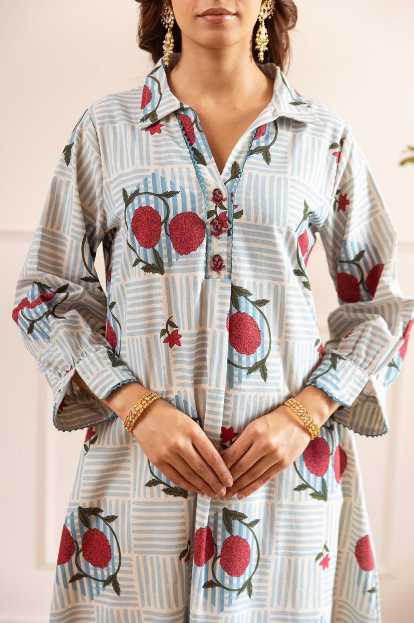 Pure cotton smart co ord