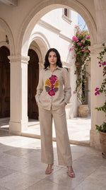 Applique work cotton jute Co ord