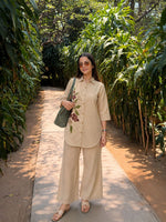 Applique work jute cotton co ordset