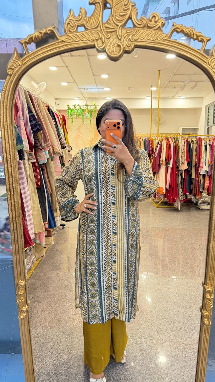 Pure crepe designer co ord