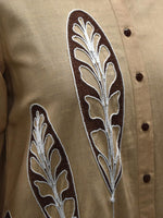 Pretty cotton applique co ord in brown