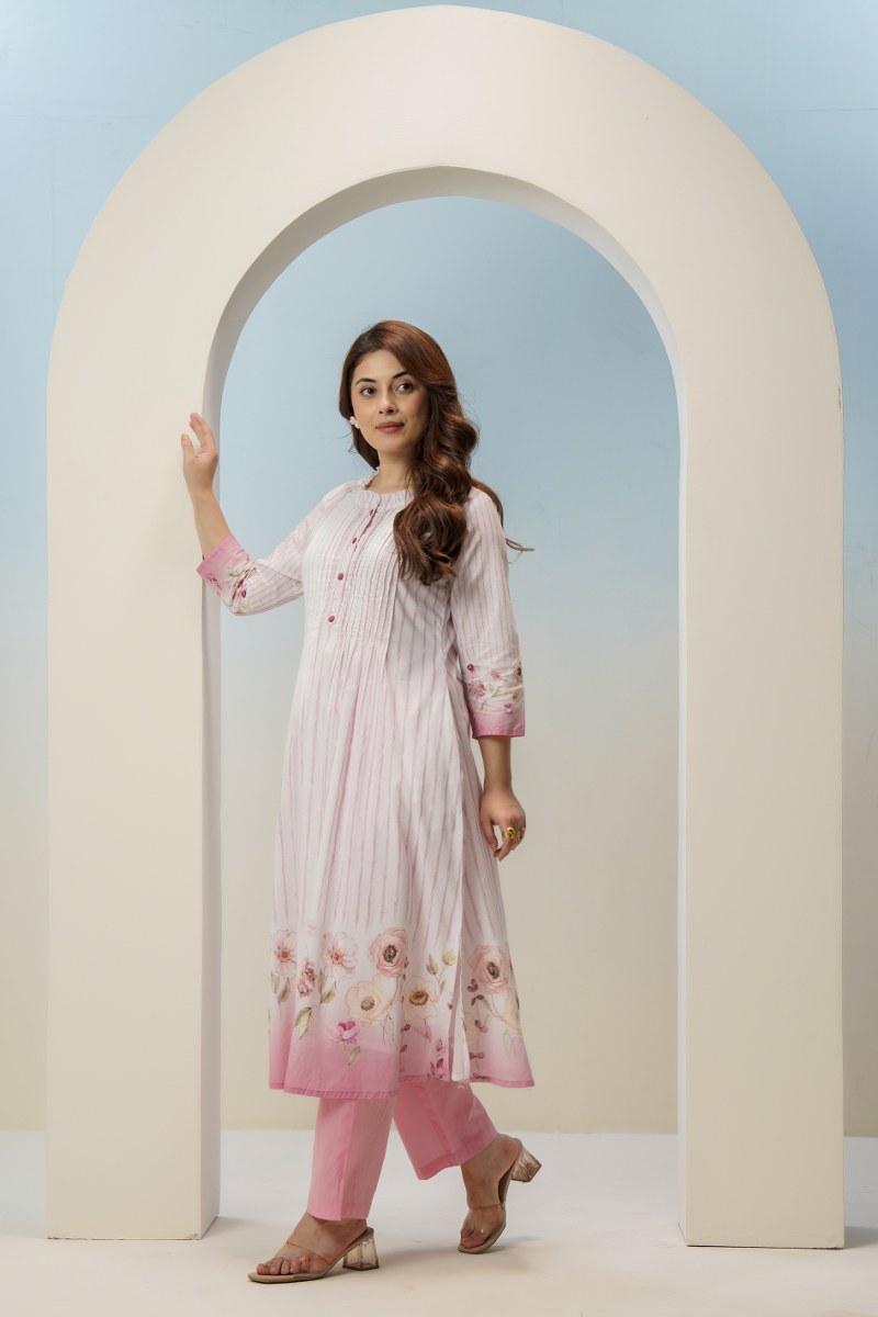Cotton digital kurta pant