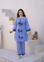 Gorgeous pure cotton with lace detailing stripes