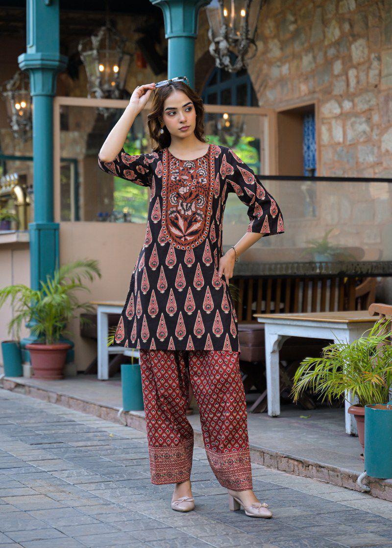Bestseller Farsi salwar ajrakh kurta set