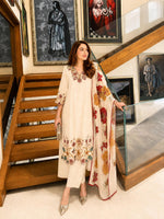 Super pretty embroidered suit set with digital dupatta