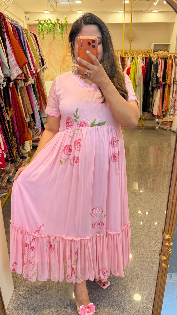 Pure shiffon digital printed one piece