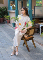 Applique work jute cotton co ord