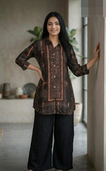 Ajrakh crepe silk co ord