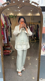 Premium chinon handwork detachable shrug co ord