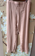 Premium chinon handwork with intricate handwork Co ord in nude pink