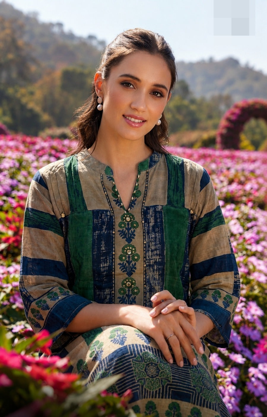 Super pretty Mul silk co ord in green