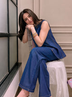 Pretty soft denim cotton sleeveless co ord