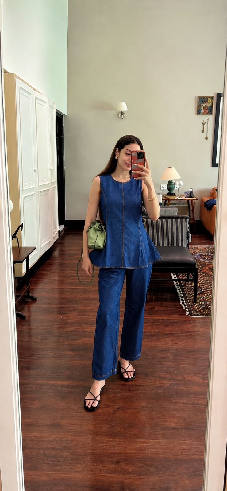 Pretty soft denim cotton sleeveless co ord