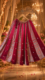 Pretty pretty gaji silk skirt in red