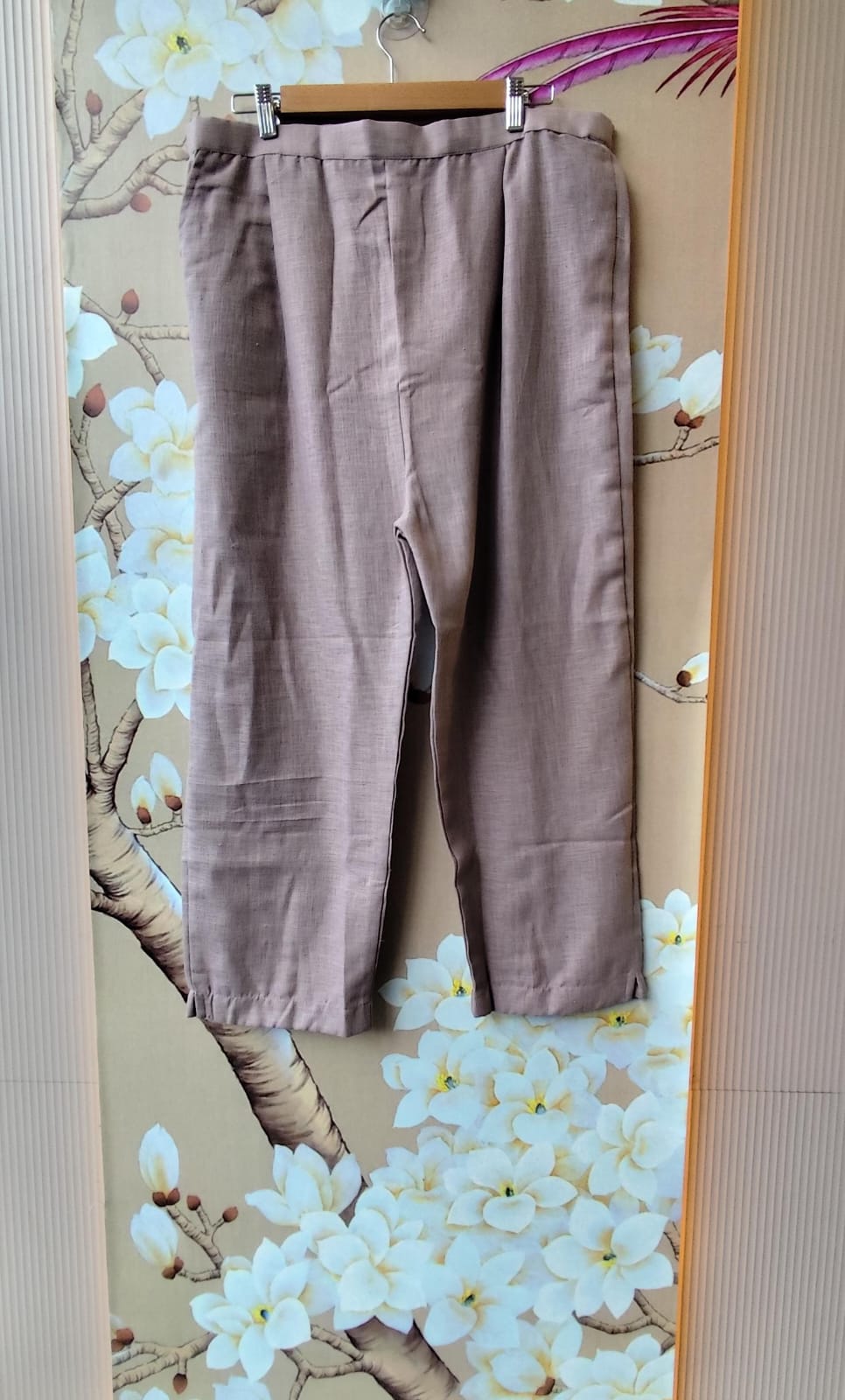 Linen cotton with lining and applique work Co ord set