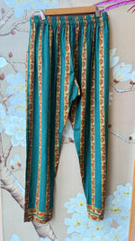 Pretty kalamkari front n back designer mul silk co ord in Green (slim fit).