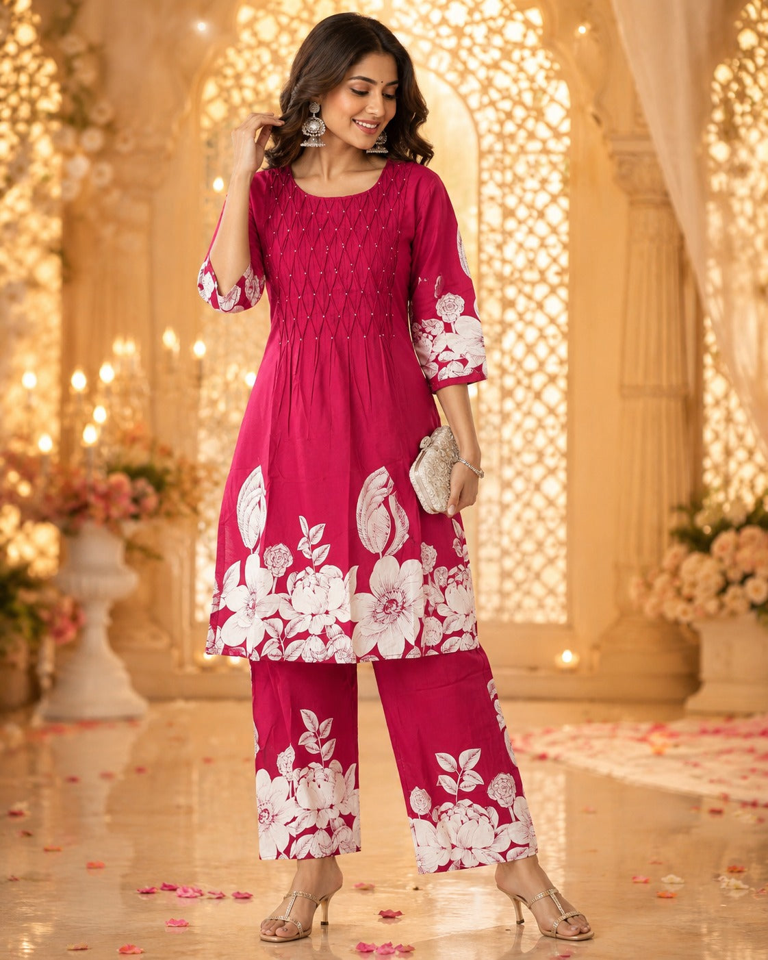 Cotton digital printed co ord
