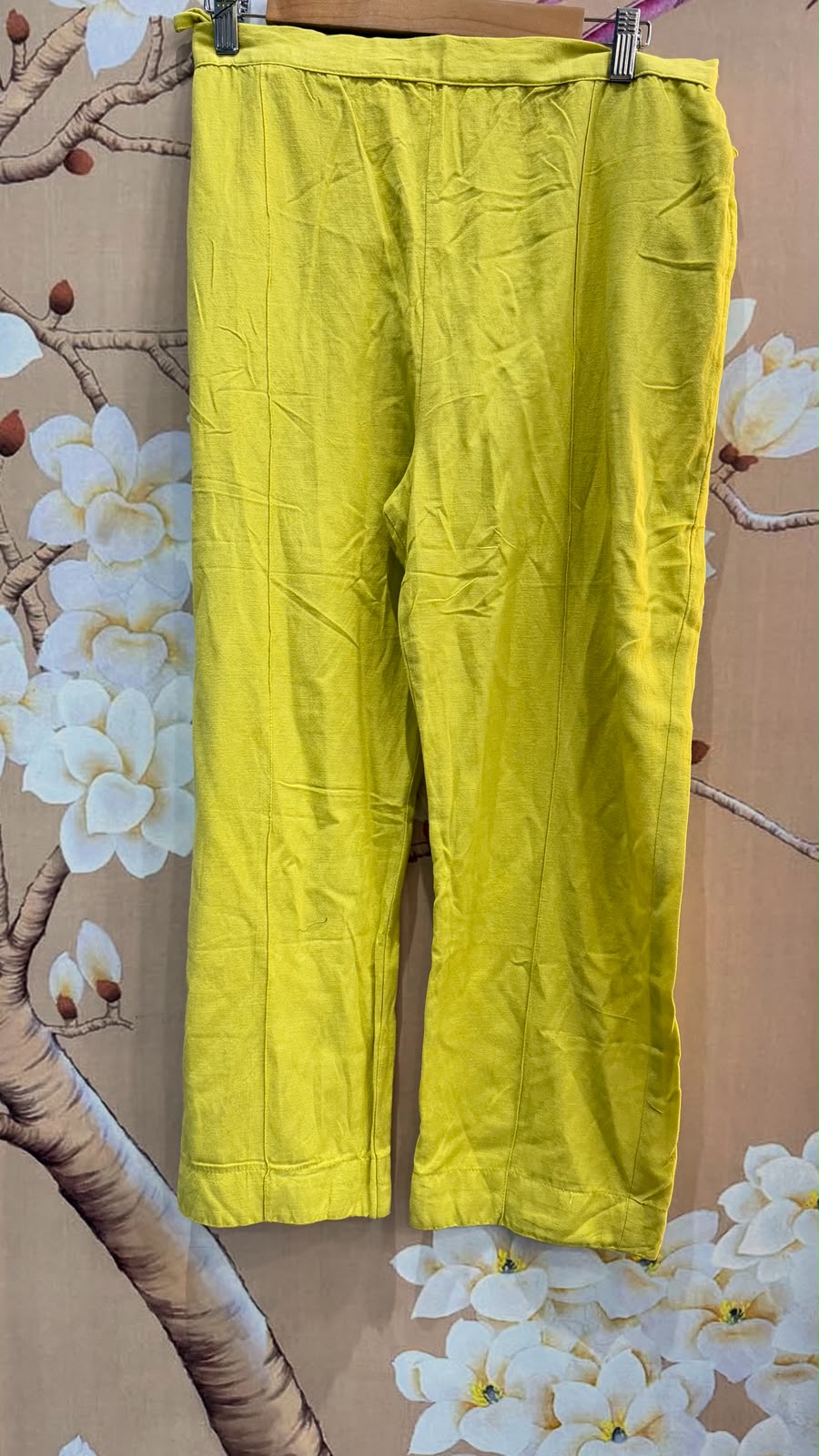 Gotta detailing Mul chanderi lining co ord in green