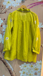 Gotta detailing Mul chanderi lining co ord in green