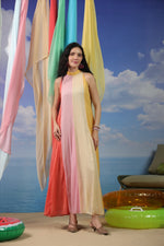 Super pretty multicoloured shiffon dress