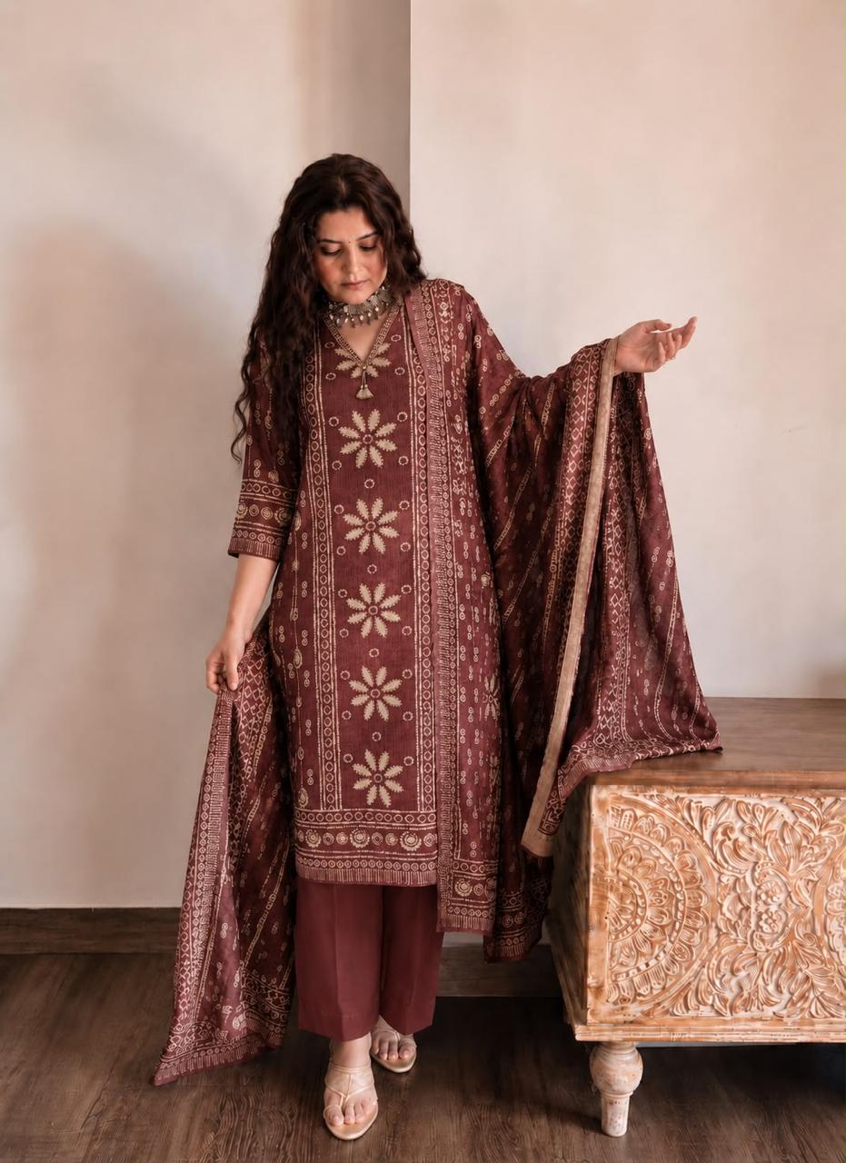 Linen cotton smart full suit set