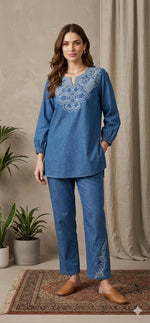 Super soft denim cotton co ord