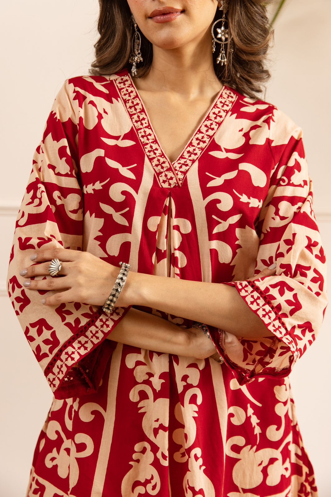 Super pretty shifli pant paired with cotton kurti
