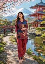 Wow Mul silk digital printed co ord set