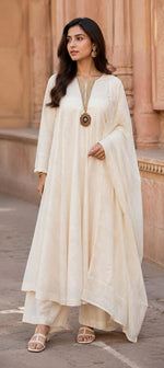 Premium cotton designer Anarkali suit set