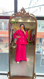 Pretty Russian silk heavy handwork Co ord set (loose fit)