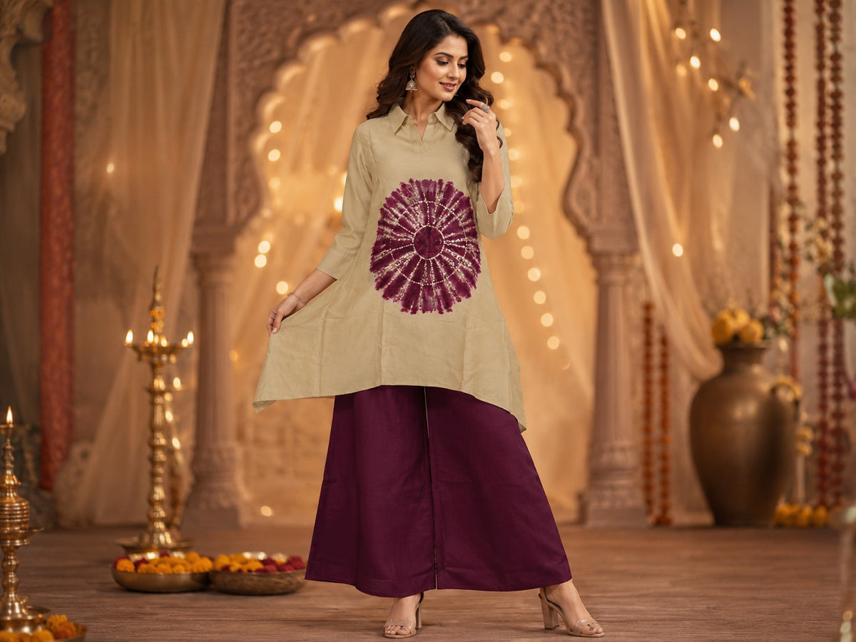 Premium silk shivori designer co ord set