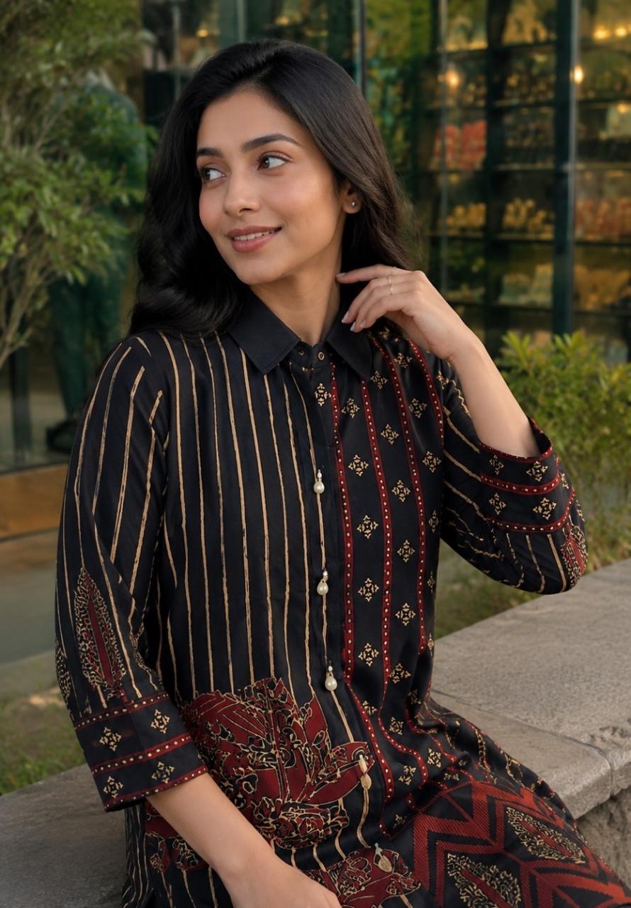 Pure Mul silk with lining co ord