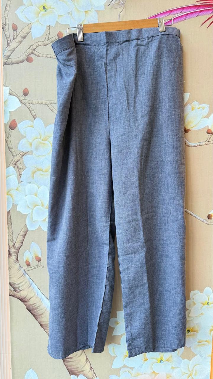 Denim cotton full suit with real Mirror detailing
