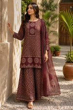 Pretty cotton ajrakh palazzos full suit set in red