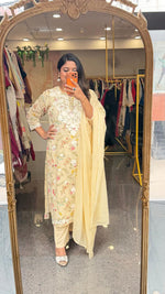 Super pretty beige chikankari suit set