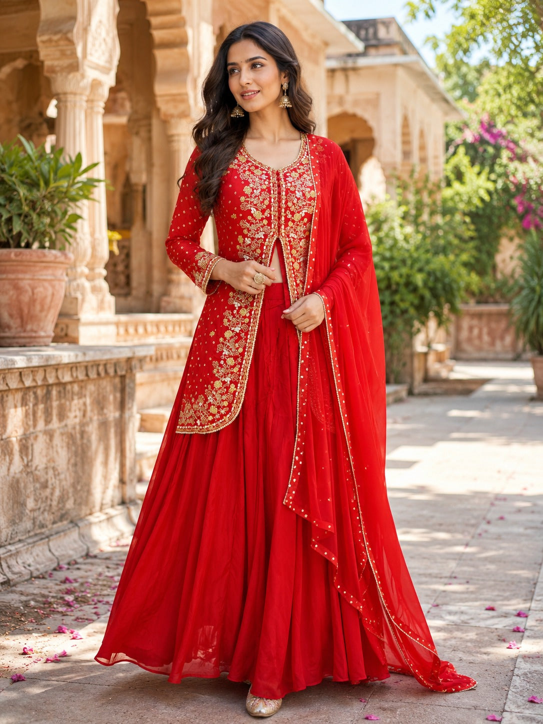 Premium chinon handwork lehenga set